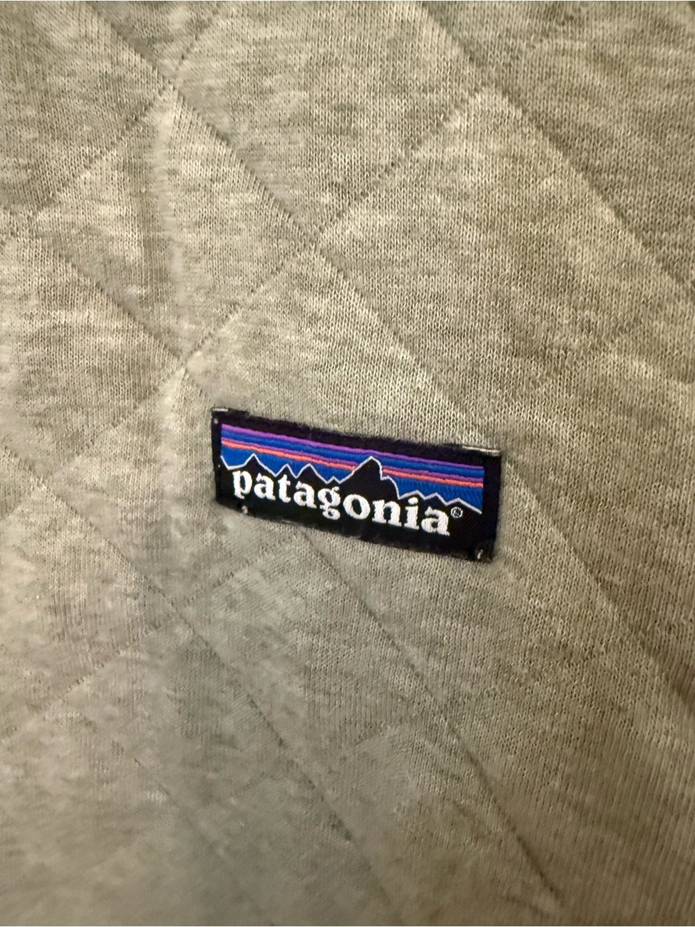 Patagonia Quilted Crewneck - Light Olive - Picture 2 of 3